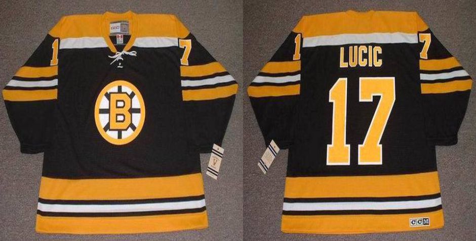 2019 Men Boston Bruins #17 Lucic Black CCM NHL jerseys